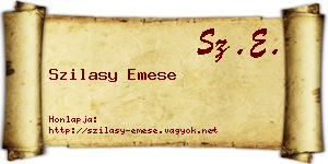 Szilasy Emese névjegykártya
